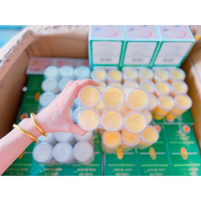 lẻ hộp kem kích trắng X6 hà anh màu vàng 30g