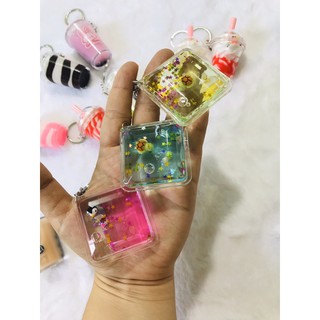 Móc khóa trà sữa, kem cute