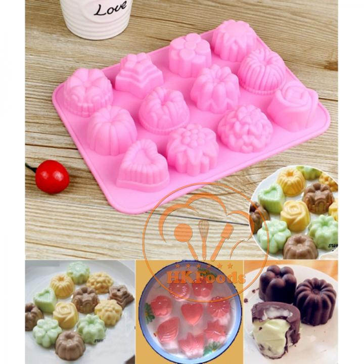 Khuôn tạo hình làm bánh, làm thạch, pudding, kẹo dẻo silicon cao cấp