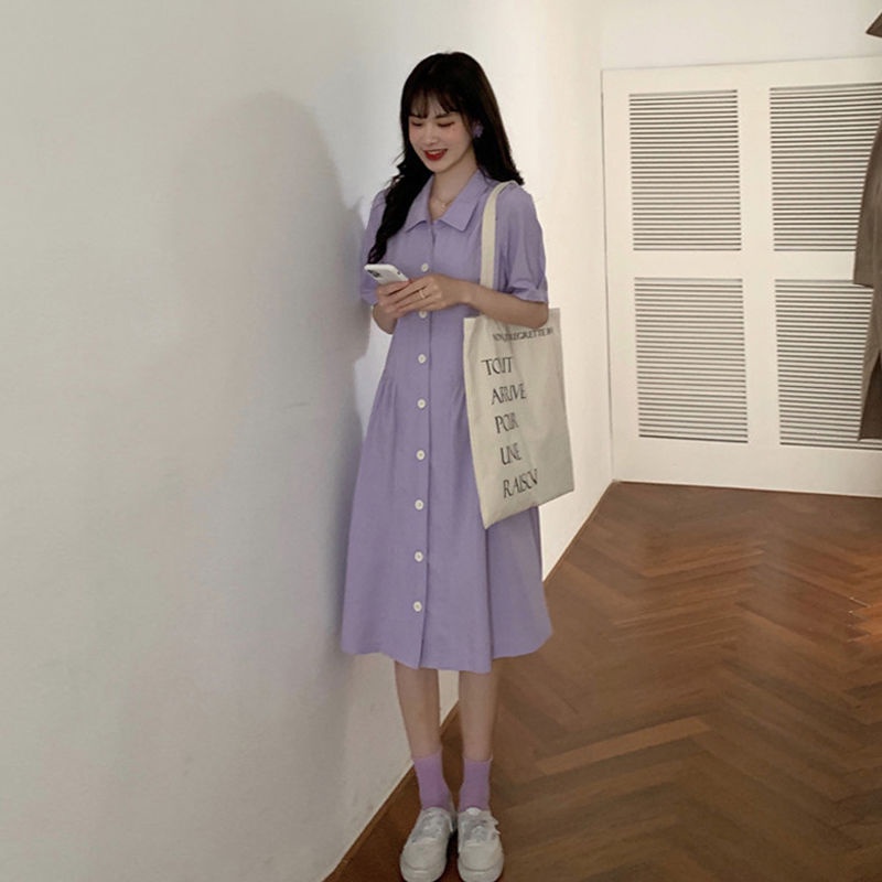 Đầm Polo dáng rộng thiết kế mới thời trang mùa hè theo phong cách hàn quốc cho nữ