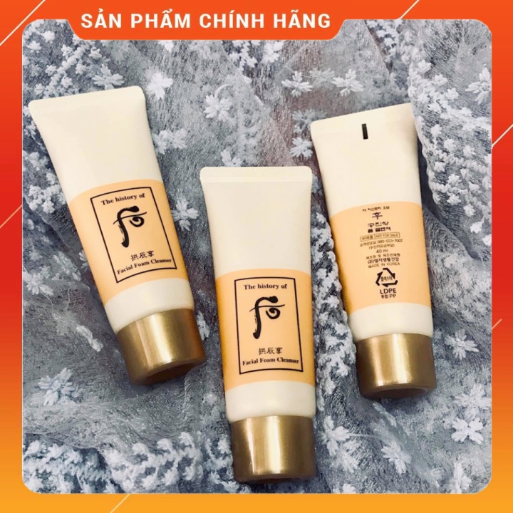 Tuýp Sữa Rửa Mặt Whoo Vàng 40ml Date 2025