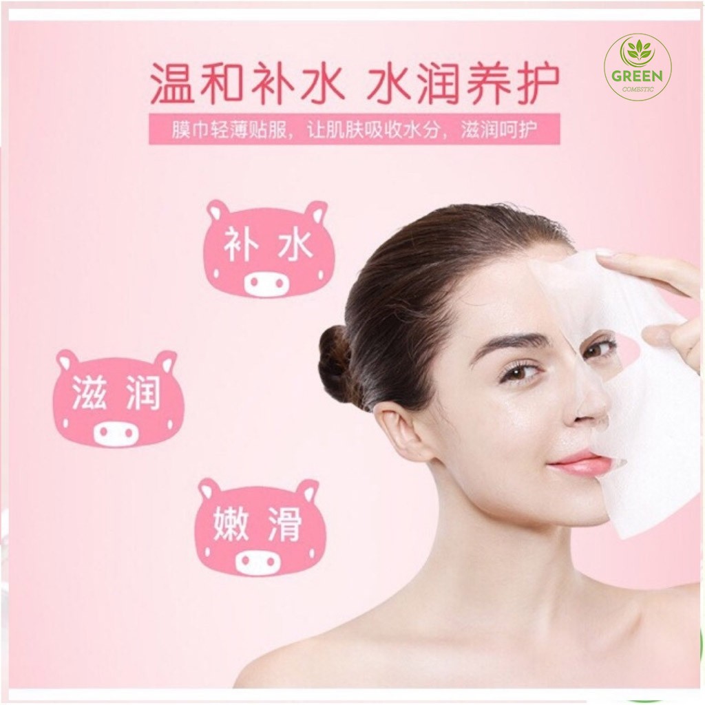 Mặt Nạ Heo Sữa Chua – Mặt Nạ Dưỡng Da Cấp Ẩm Mask Nội Địa Trung Green Comestic