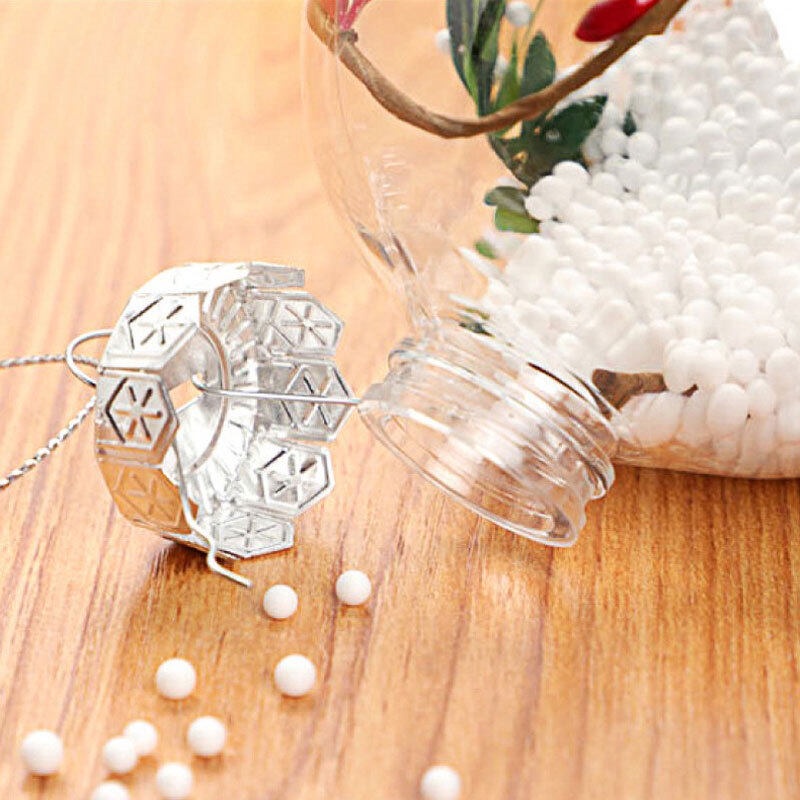 Quả cầu trong suốt nhiều màu sắc kích thước 8cm dùng trang trí cây thông noel