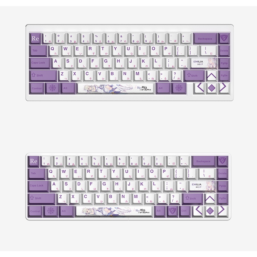 Emilia keycap Cherry Profile Re: zero theme anime PBT Dye thăng hoa bàn phím cơ học keycap