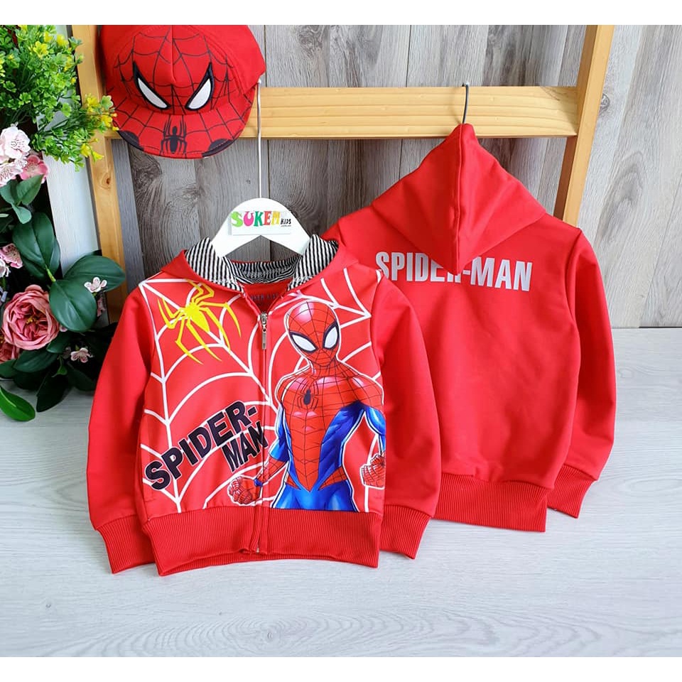 Áo Khoác Bé Trai Lớn 22kg-40kg Siêu Nhân Nhện Spiderman - Trang 25 Kids  AKT04