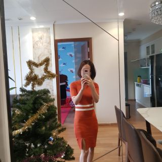 Váy len tay lỡ 2 màu