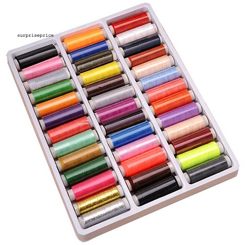 Bộ 39 ống chỉ may nhiều màu sắc 100% sợi bông