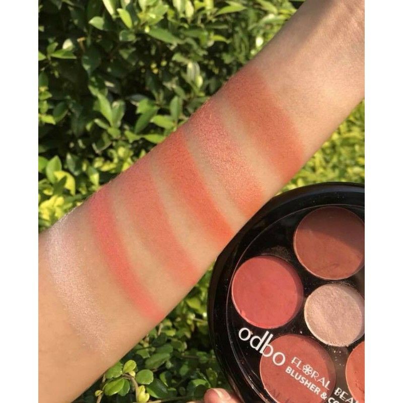 Má Hồng 6 ô ODBO Floral Beauty Blusher & Contour | BigBuy360 - bigbuy360.vn