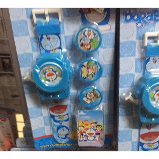 Đồ chơi đồng hồ đeo tay bắn đĩa và thẻ đoraremon  /Spiderman