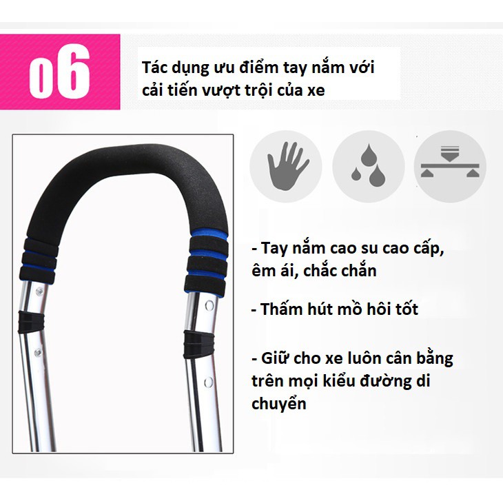 Xe đi chợ leo cầu thang 801 HANDO siêu nhẹ có điều hướng cao cấp