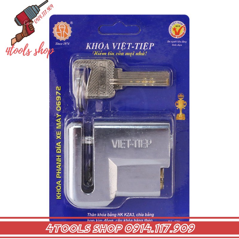 Khoá đĩa xe máy Việt Tiệp 06972 CHÍNH HÃNG