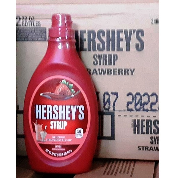 [SALE date 07.2022] siro - xốt - sốt - syrup HERSHEY'S DÂU - chai 623g