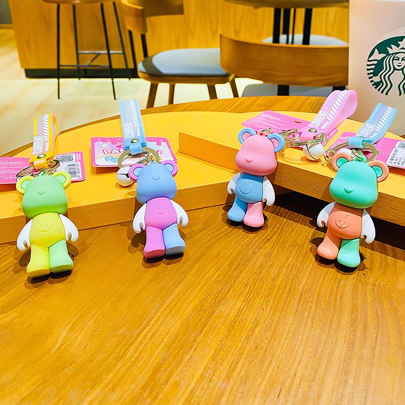 Móc Khóa Hình Gấu Hoạt Hình Nhiều Màu Đáng Yêu