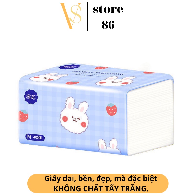 1 Gói Giấy Ăn Con Thỏ Siêu Dai - Khăn Giấy Rút Hình Con Thỏ Làm Từ Bột Gỗ Giấy Dai Trắng Mịn