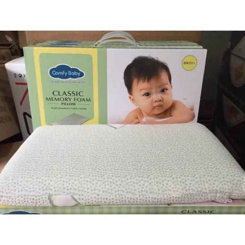 DEAL HOT ! Gối cao su non chống ngạt vỏ sợi tre Bamboo thấm hút mồ hôi tốt Comfybaby