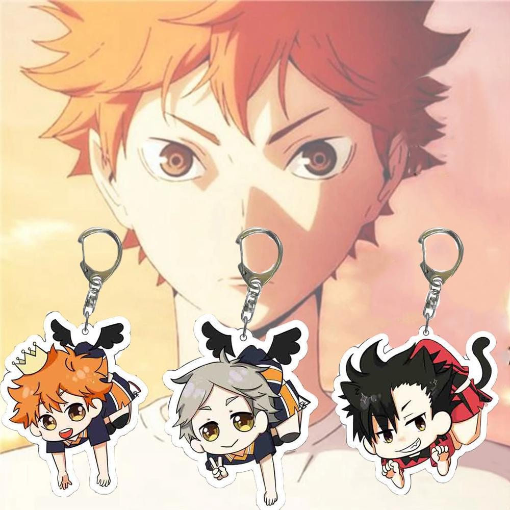 Móc Khóa Nhựa Acrylic Hình Anime Haikyuu Kozume Kenma Hinata Shoyo Yu Nishinoya 1
