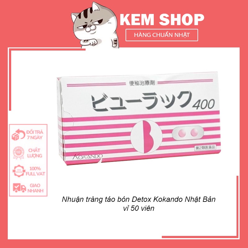 Nhuận tràng táo bón Detox Kokando Nhật Bản vỉ 50 viên