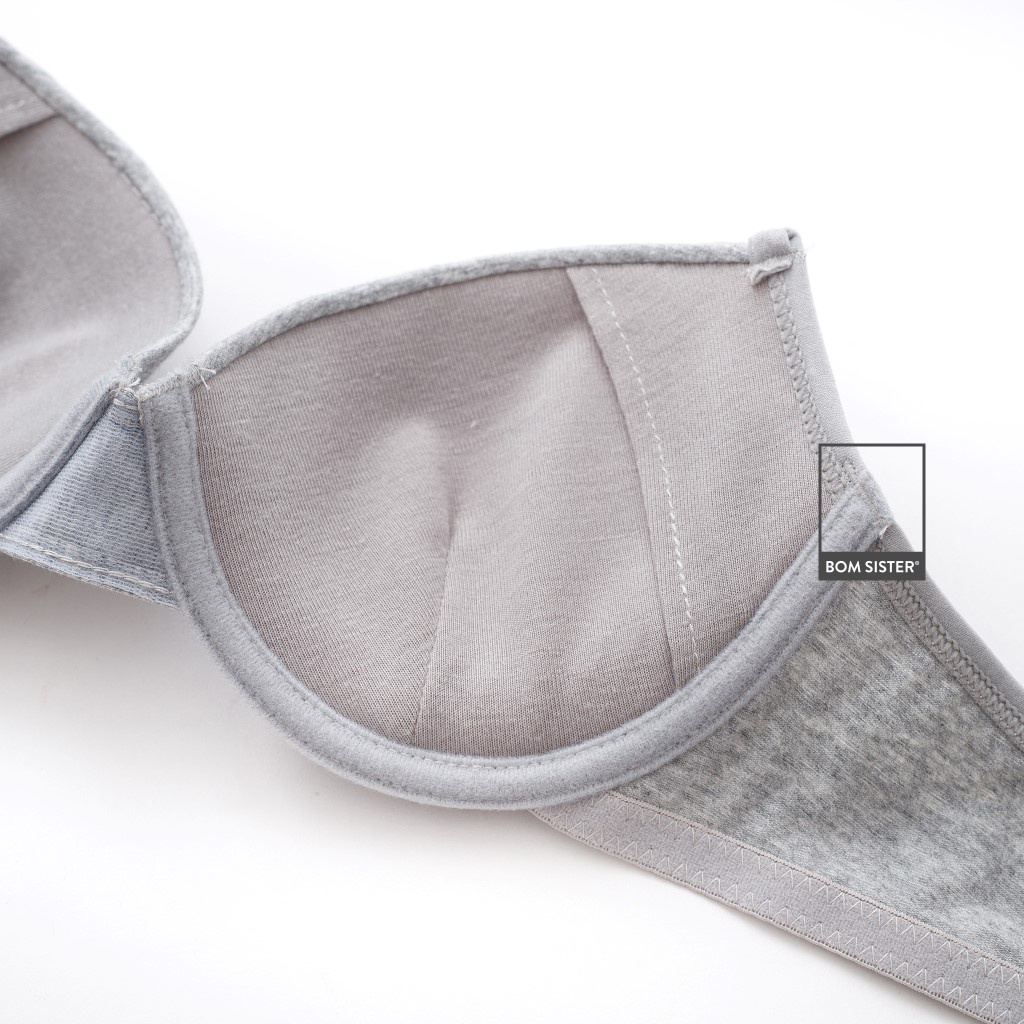 [Mã FARSBRBOM1 giảm 10% đơn 99K] Áo lót mút mỏng có gọng cotton màu trơn nâng ngực tự nhiên BOM SISTER A8006 | BigBuy360 - bigbuy360.vn