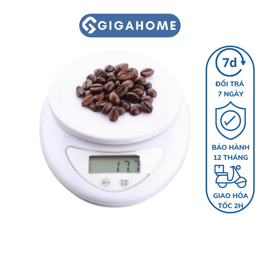 Cân Điện Tử Nhà Bếp Mini GIGAHOME Định Lượng 0.1g-5kg Chính Xác 3552