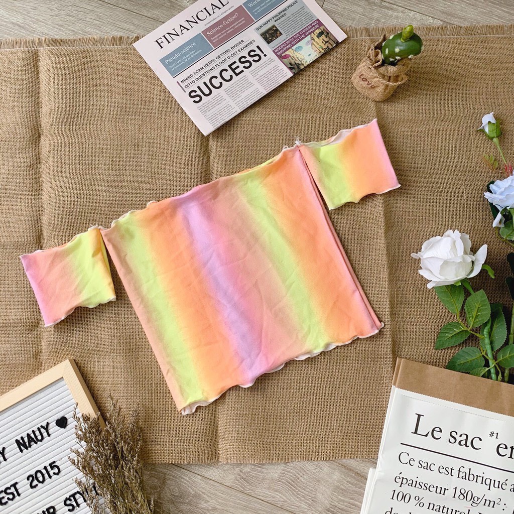 Aó crop loang màu , áo kiểu nữ thời trang cao cấp - CT04 | BigBuy360 - bigbuy360.vn