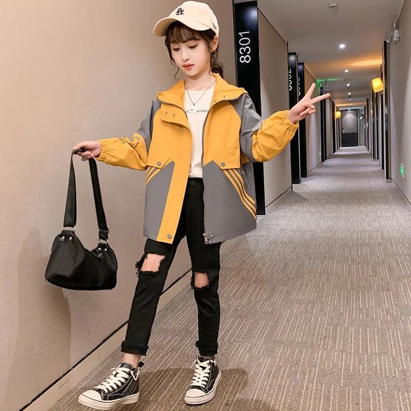 [SALE] AK30⚡Size130-160 (19-45kg)⚡Áo khoác gió 2 lớp cho bé gái/trai⚡Thời trang trẻ Em hàng quảng châu freeship