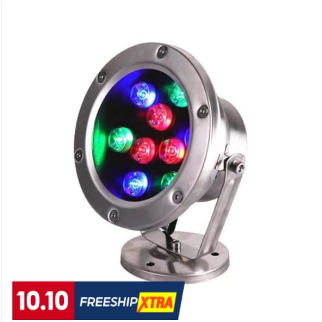 Đèn LED âm nước 9w  đổi màu