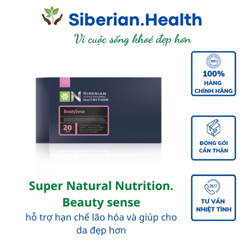 [ Siêu hỗ trợ làm đẹp ] Thực phẩm bảo vệ sức khỏe Siberian Super Natural Nutrition. BeautySense – 20 túi 3v/túi