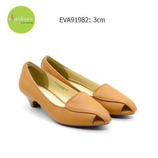 Giày Cao Gót Da Lỳ Hở Mũi Gót Sơn Tĩnh Điện Cao 3 Evashoes Mã EVA91982
