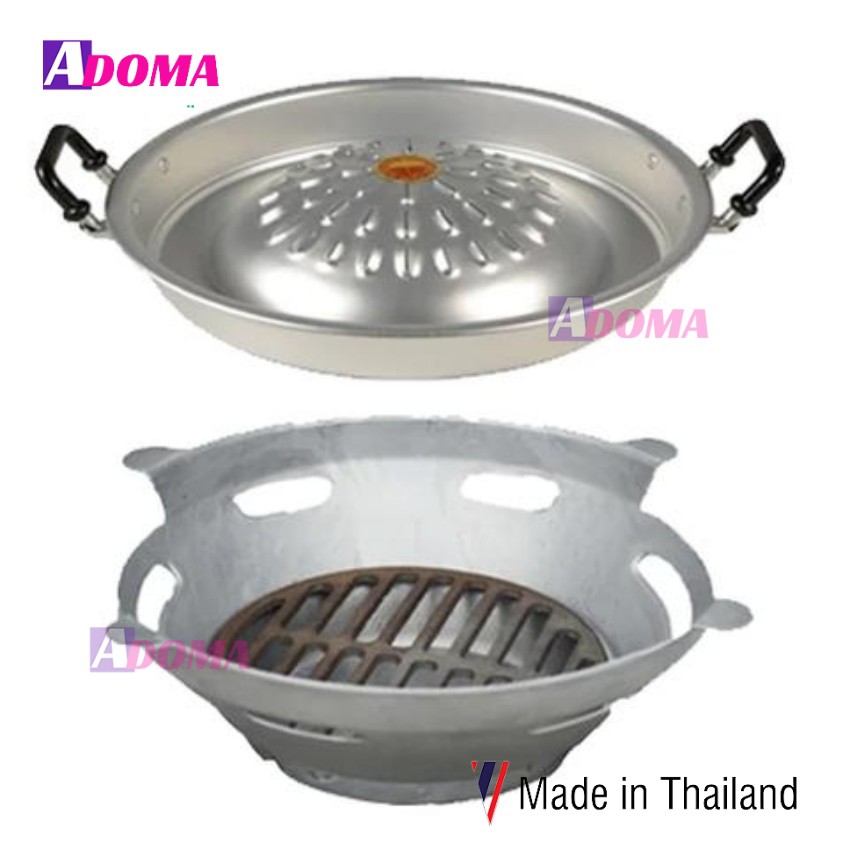 Nồi lẩu nướng đa năng (kèm bếp) - Chảo bò leo núi Mukatha Tomyum Suki Thái Lan 30cm 2IN1 เตาหมูกระทะหม้อสุกี้