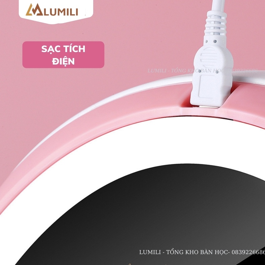 hộp đựng đồ trang điểm có gương, đèn led, kệ đựng mỹ phẩm thông minh tủ đựng đồ dùng cá nhân có đèn kèm gương xoay 360