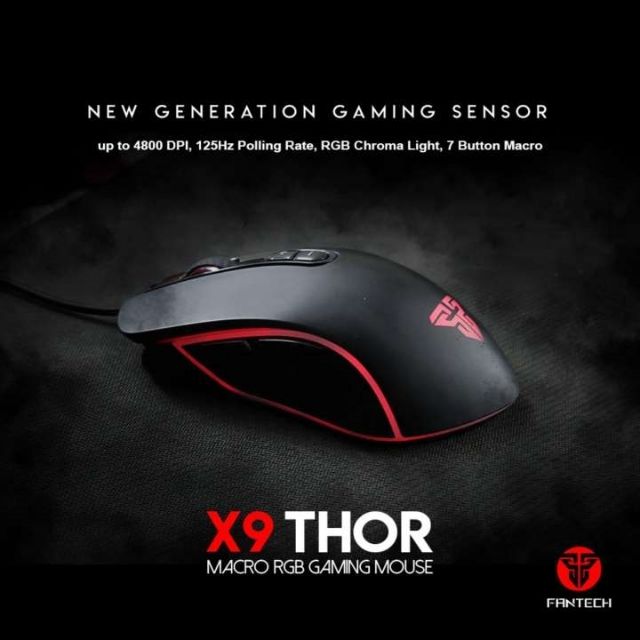 Chuột gaming Fantech X9 Thor - Macro RGB 4800 DPI - 7 chế độ
