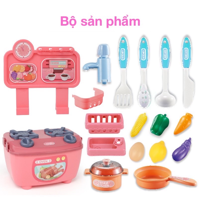 Bộ đồ chơi nấu ăn nhà bếp cho bé gái