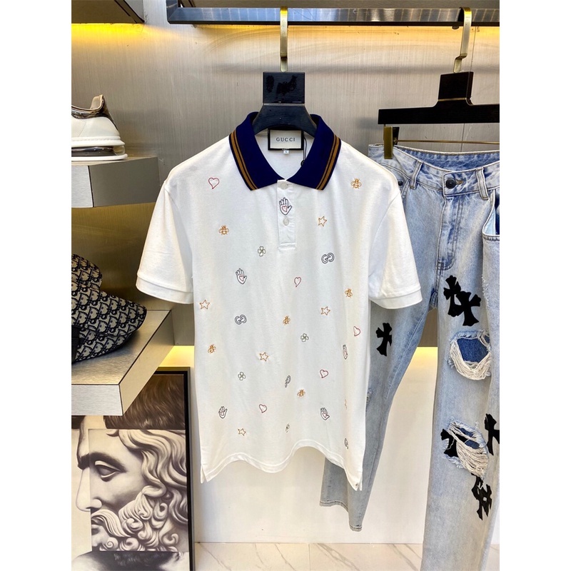 Áo thun polo Gucci chất liệu cotton thời trang xuân hè cho nam giới # 45