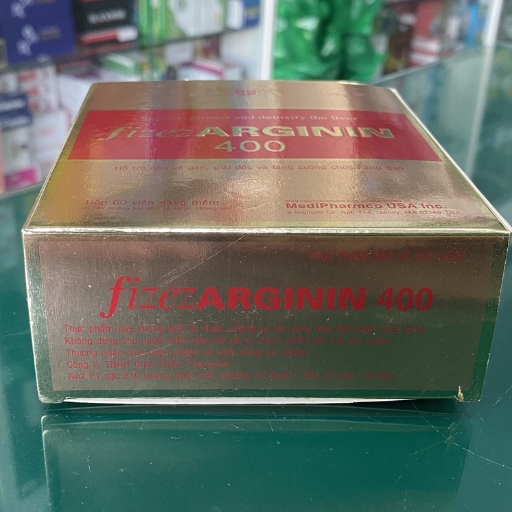Fizer Arginin 400 -  Hỗ trợ tăng cường chức năng gan cho người men gan tăng cao, gan nhiễm mỡ, xơ gan, mẩn ngứa, mề đay