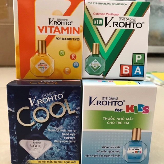 NHỎ MẮT VROHTO CÁC LOẠI (lọ 13ml)