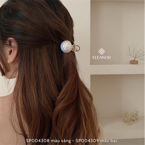 Kẹp tóc nữ mini Eleanor Accessories càng cua hình tròn phụ kiện tóc 4308