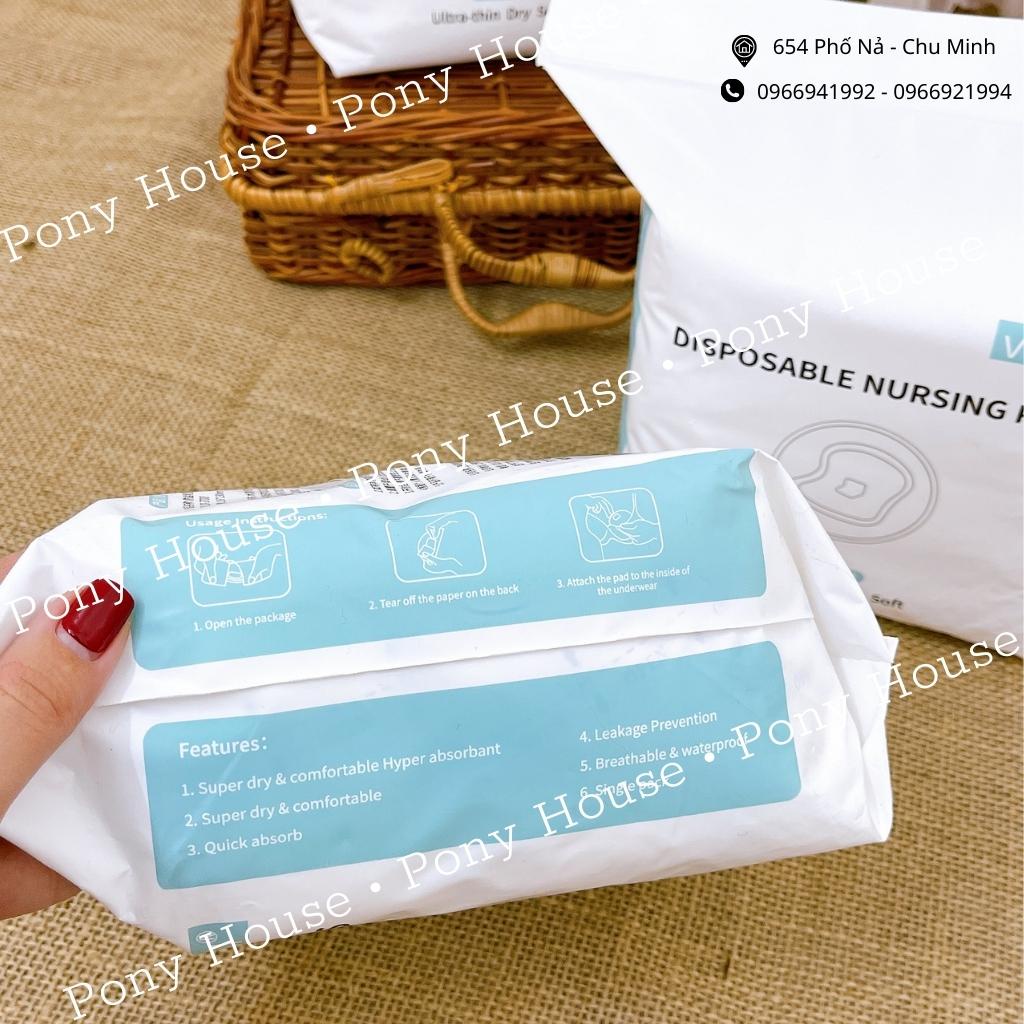 Miếng Lót Thấm Sữa V-Coool Bịch 100 Miếng Siêu Chống Thấm, Chống Tràn, An Toàn, Tiết Kiệm