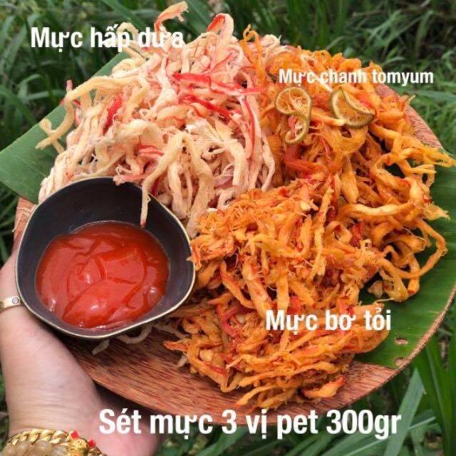 MỰC KHÔ XÉ SỢI MIX 3 VỊ 300GR HŨ PET [FREESHIP] | BigBuy360 - bigbuy360.vn