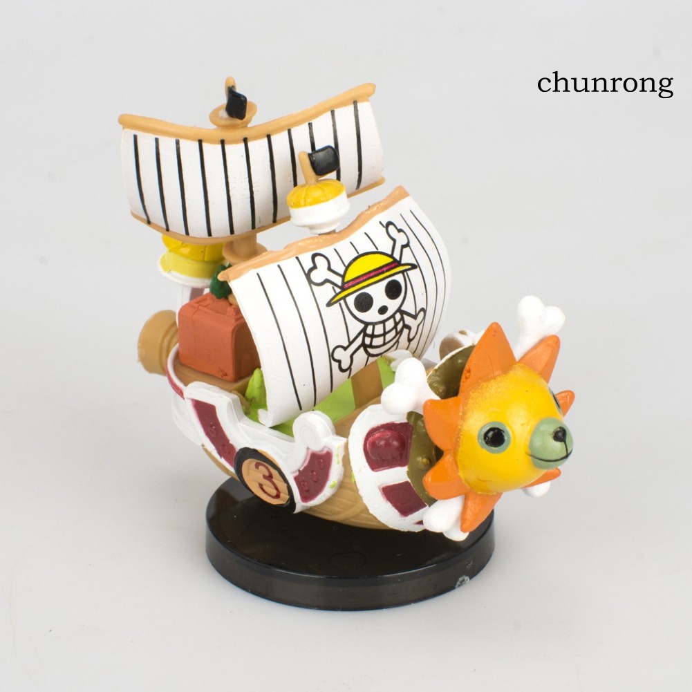 CR+Anime One Piece Meri Thousand Sunny Pirate Ship Boat Figure Model Decoration