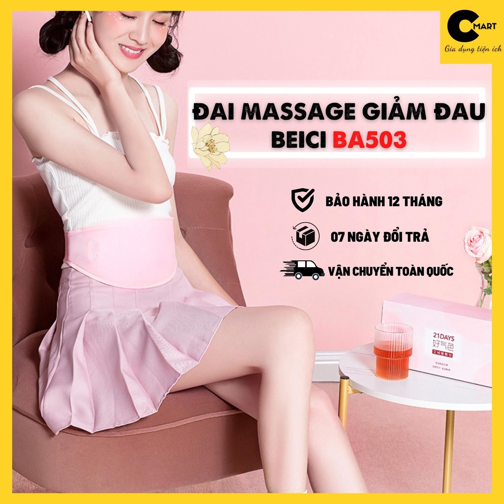 Đai Massage Giảm Đau Sưởi Ấm Bụng Phụ Nữ Kỳ Kinh Nguyệt Beici BA503  [CMART_GIA DỤNG TIỆN ÍCH]