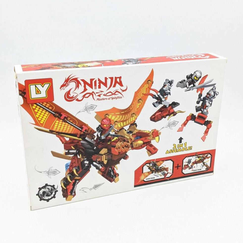 [Khai trương giảm giá] NINJAGO_Lego Ninja Cưỡi Rồng Robot Chiến Đấu (286 miếng)