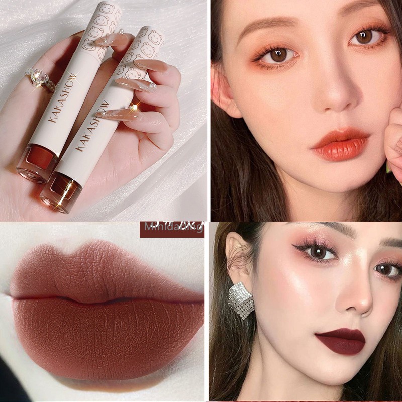 Son kem lì Kakashow đỏ nâu Mist Side Lip Glazez chính hãng ảnh thật shop chụp