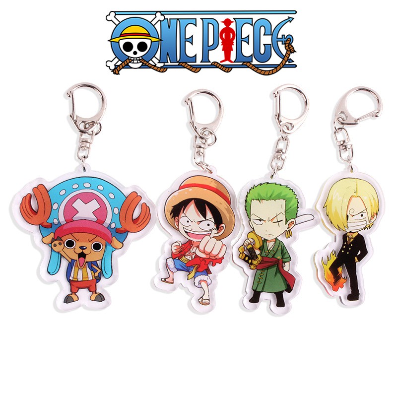 Móc Khoá One Piece , Luffy , Vua Hải Tặc, Zoro, Nami, Sanji... ☄️ Chất Liệu Nhựa Acrylic In 2 Mặt Giá Xưởng [Loại1]