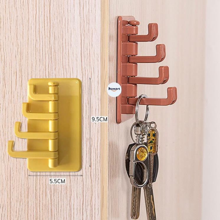 Móc Nhựa Treo 4 Nhánh Xoay Dán Tường Giá Rẻ