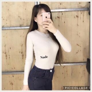 Áo thun cotton gân dang len mỏng
