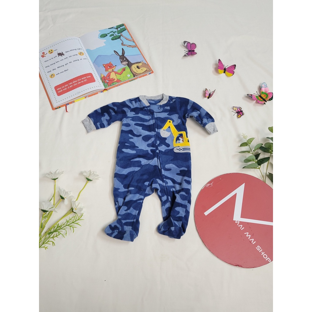 (Chọn màu- 9M) Body nỉ liền thân cho bé trai, bé gái, Bộ đồ liền thân, bodysuit,bodysleep
