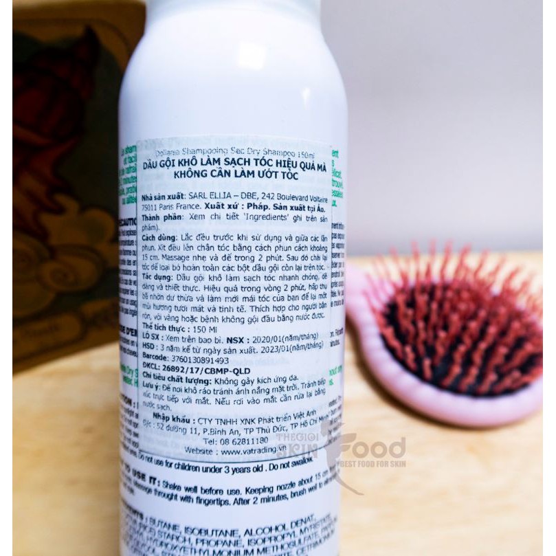 Dầu Gội Khô Giúp Làm Sạch Tóc Dollania Dry Shampoo 150ml