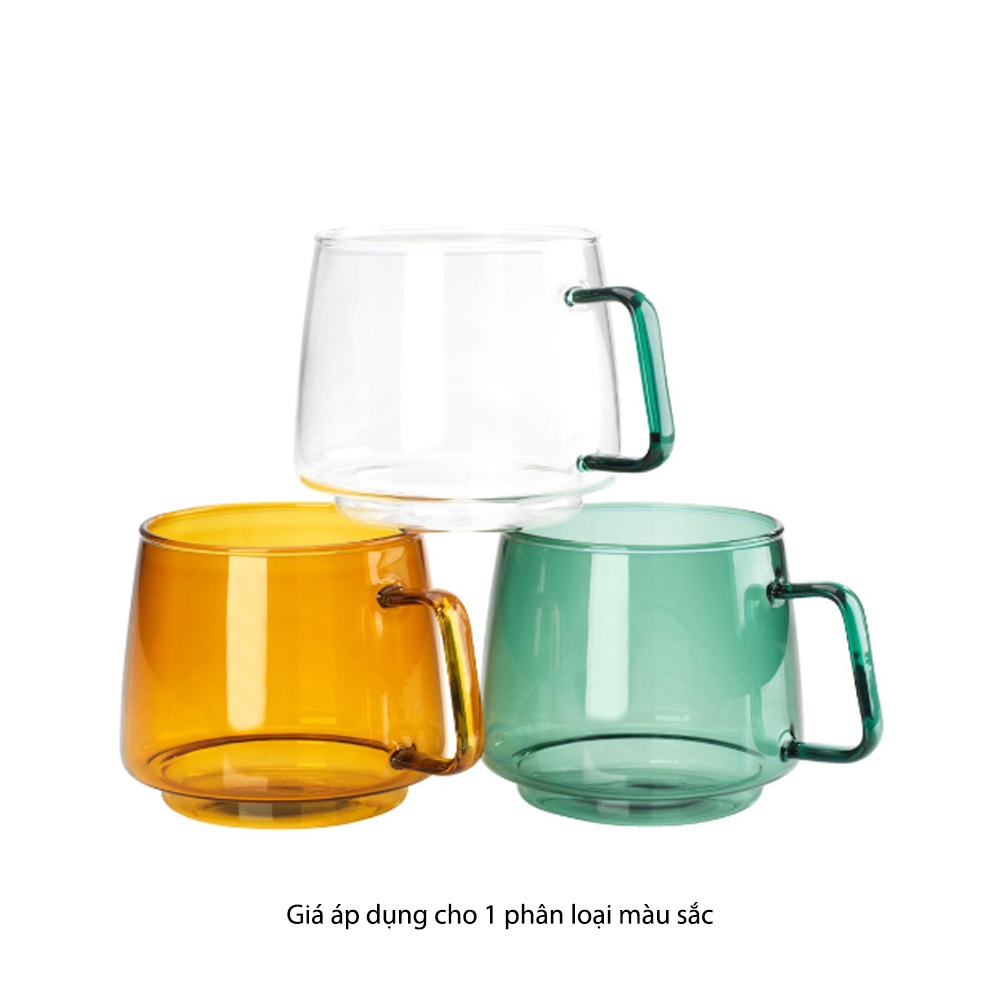 Cốc nước | JYSK Anders | thủy tinh | màu trong suốt/xanh lá/ nâu | DK13xC8cm