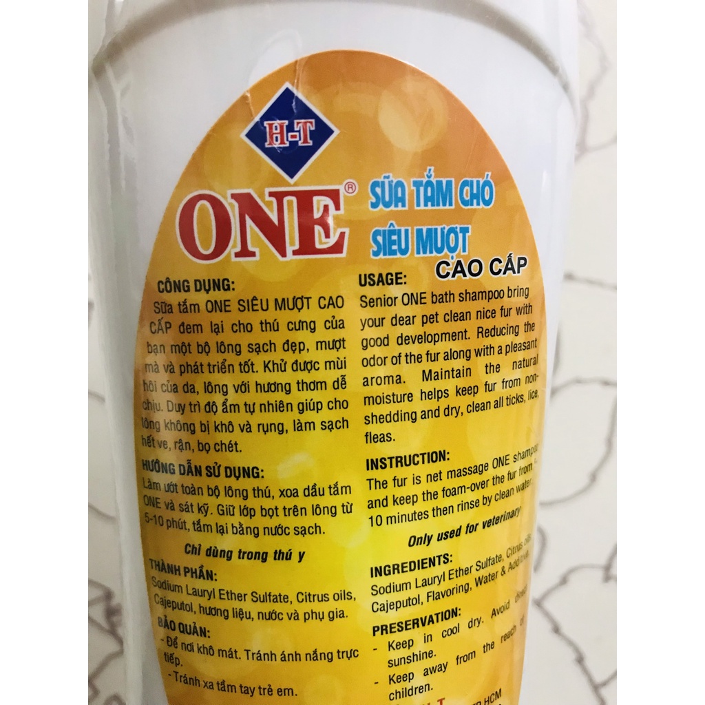 Sữa tắm chó mèo ONE dòng cao cấp siêu mượt, dưỡng da lông 500ml