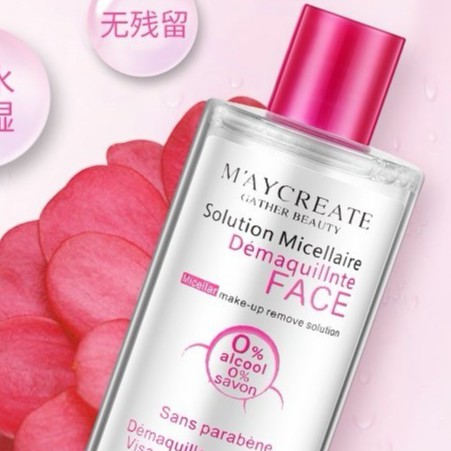Tẩy Trang MayCreate Hàng Nội Địa –CHAI TO 300ML NẮP HỒNG Tẩy Trang Siêu Sạch Và Dịu Nhẹ